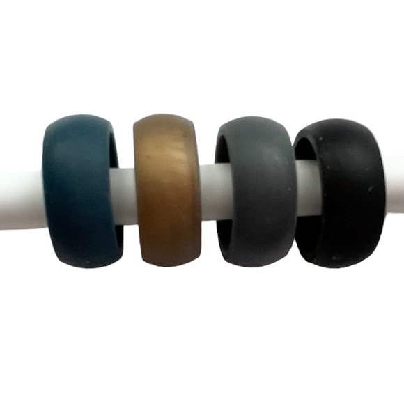 NEW 4 Silicone Ring Band Size 8 HiUnik Wedding Sport - Picture 2 of 7